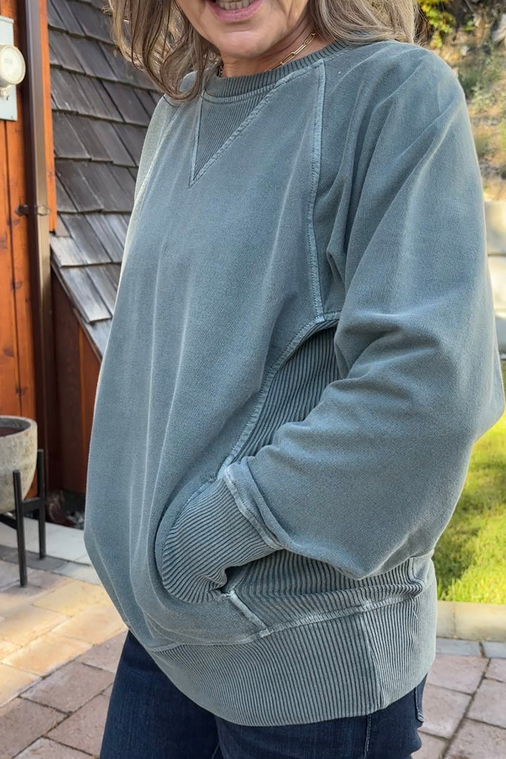 Zen French Terry Sweatshirt (Dusty Teal)