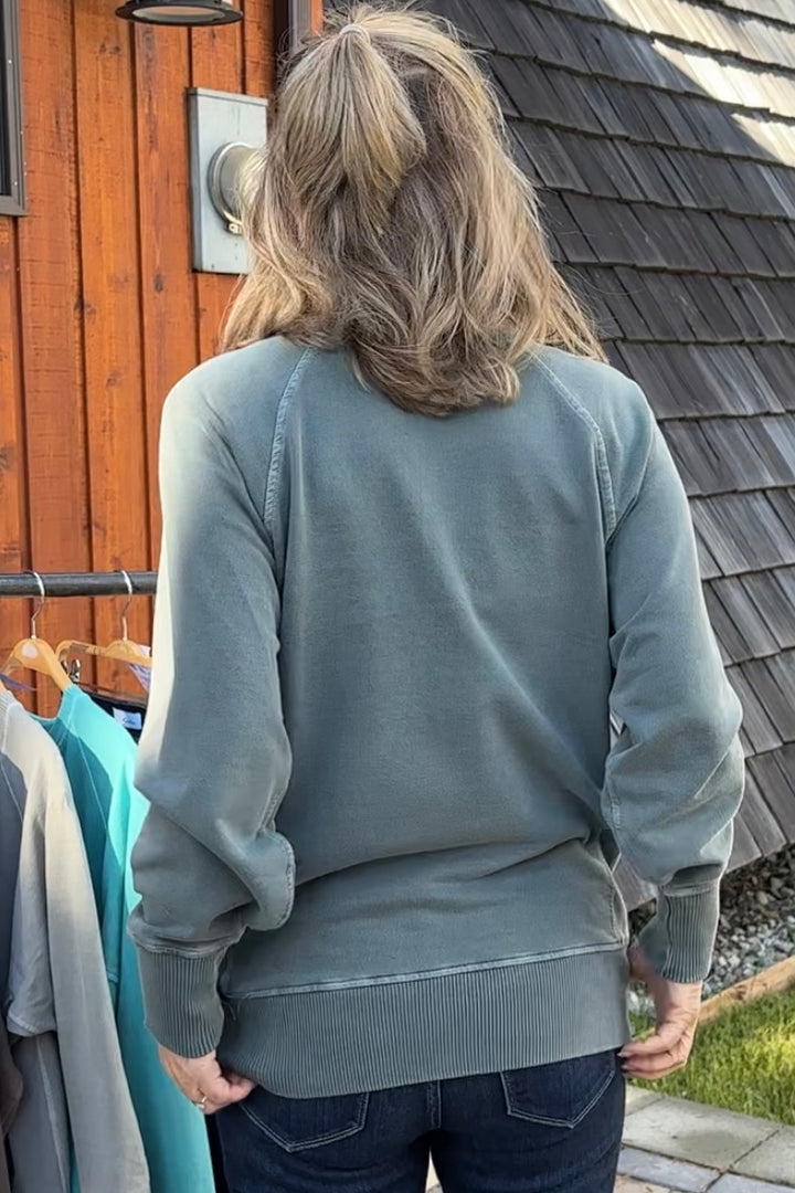 Zen French Terry Sweatshirt (Dusty Teal)