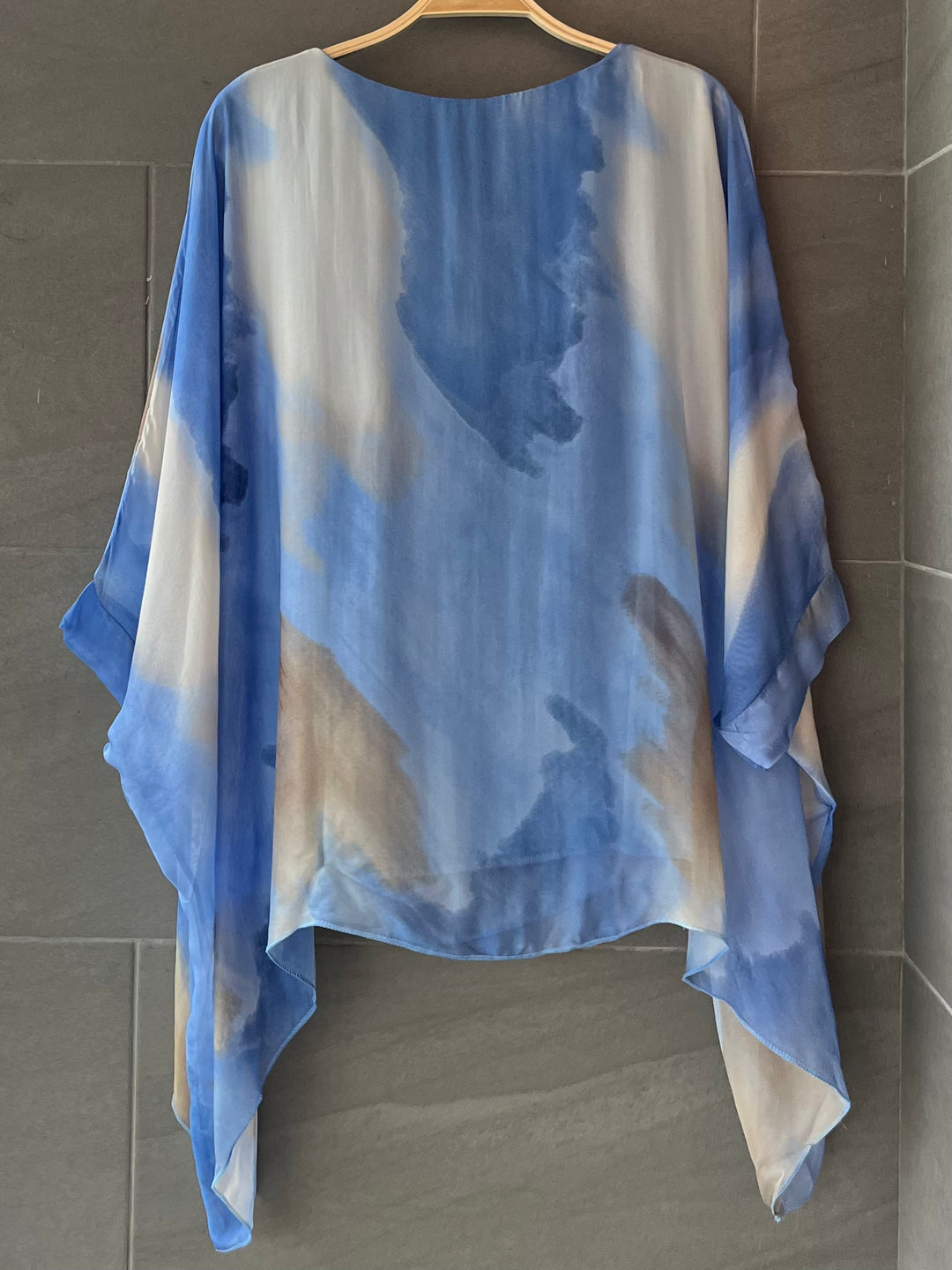 Meo Jackie Silk Blouse (Light Denim Tie Dye)