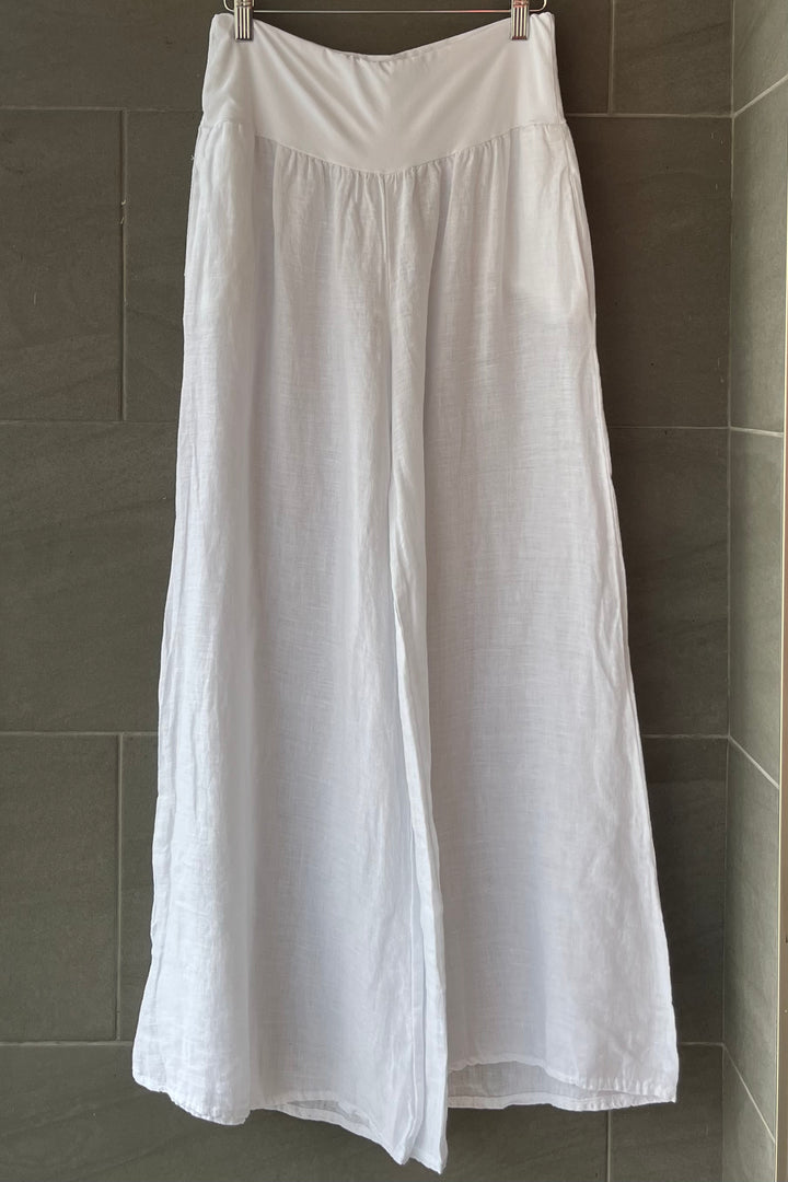 Meo Linen Sorrento Pant (White)