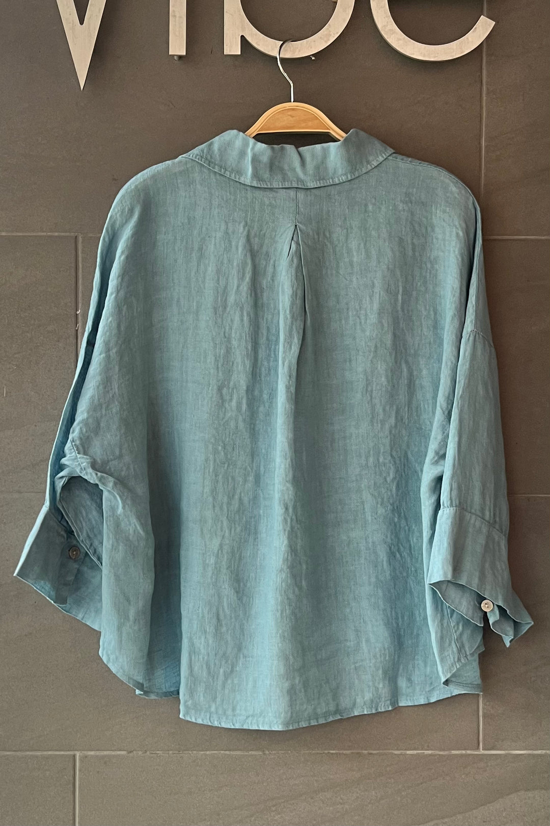 Meo Linen Rimini Button Down Shirt (Air Blue)