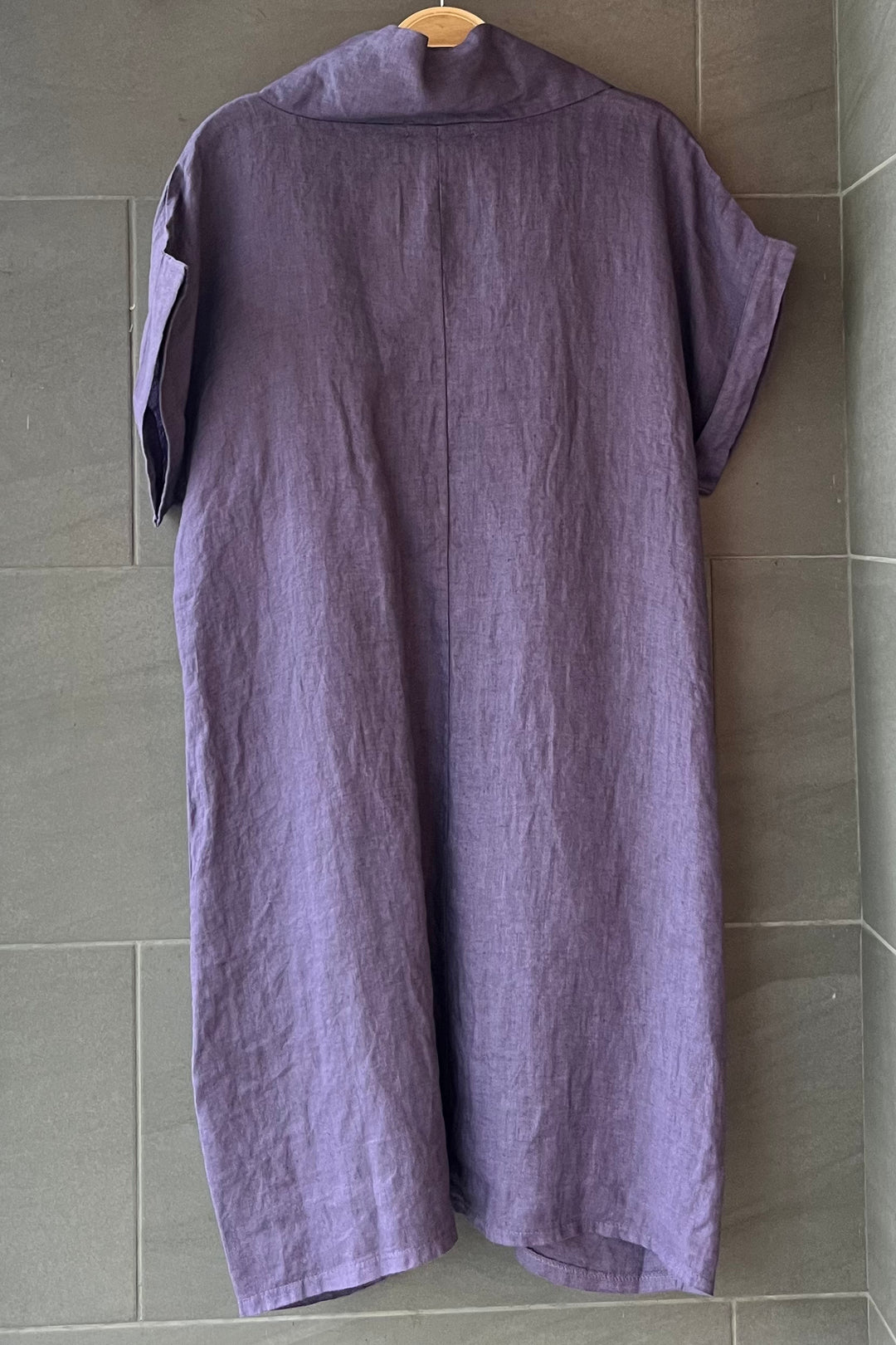 Meo Linen Pocket Dress (Purple)