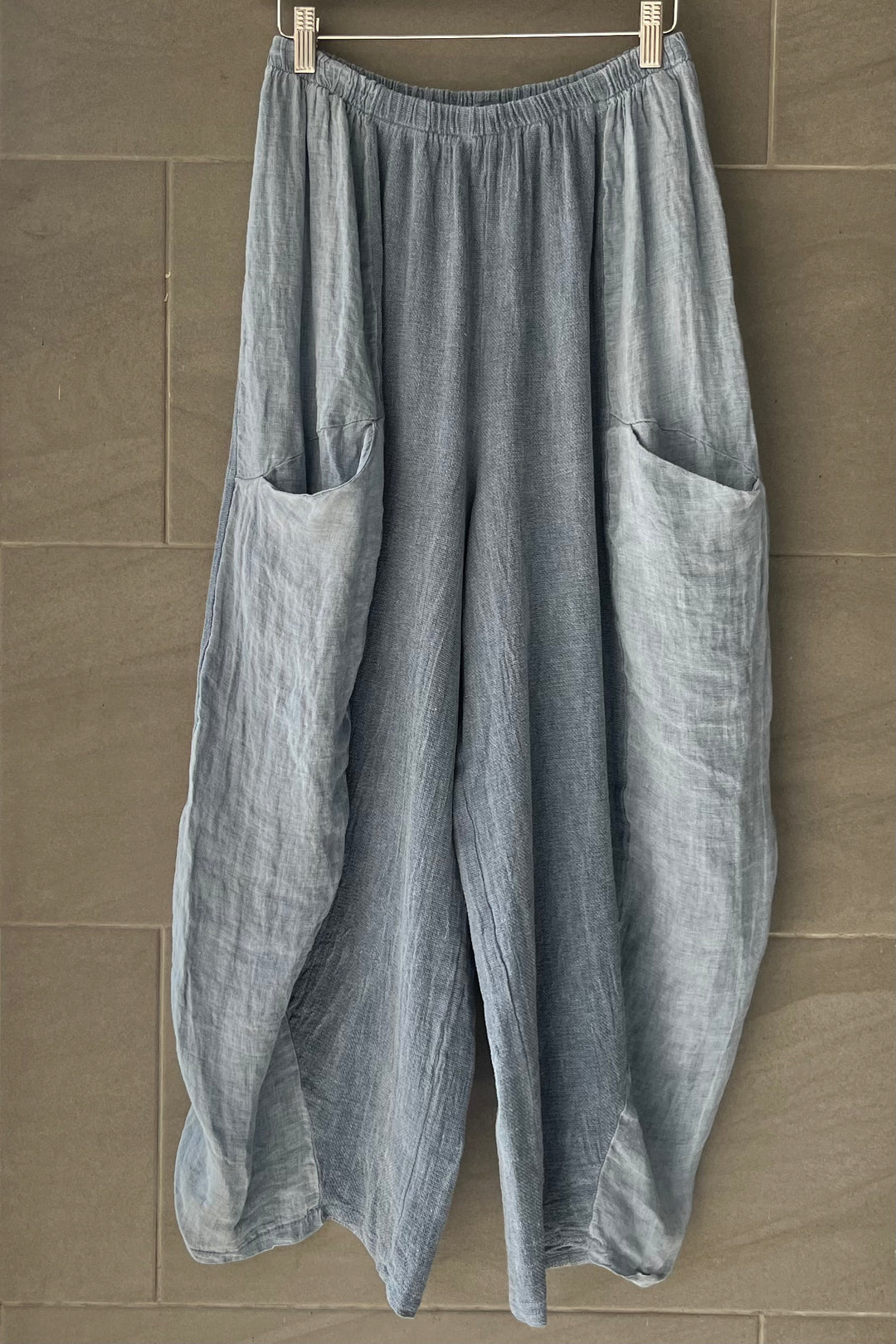 Meo Linen Barrel Pant (Navy)