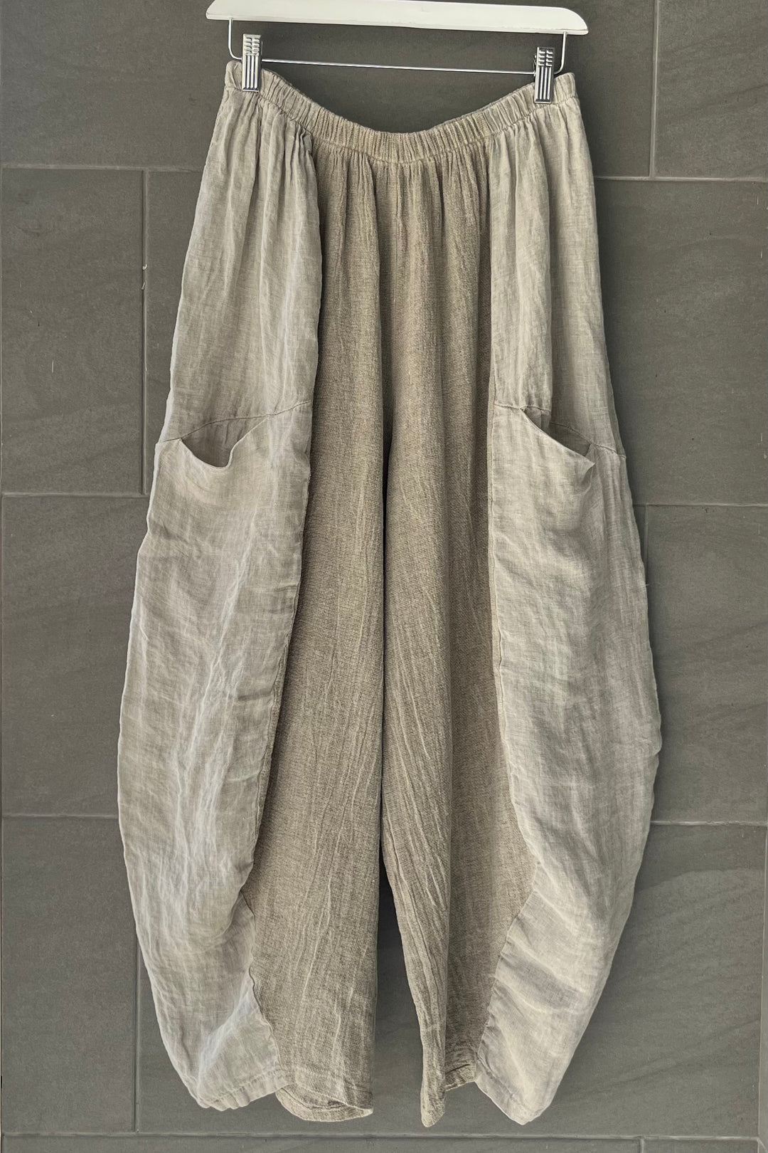 Meo Linen Barrel Pant (Taupe)