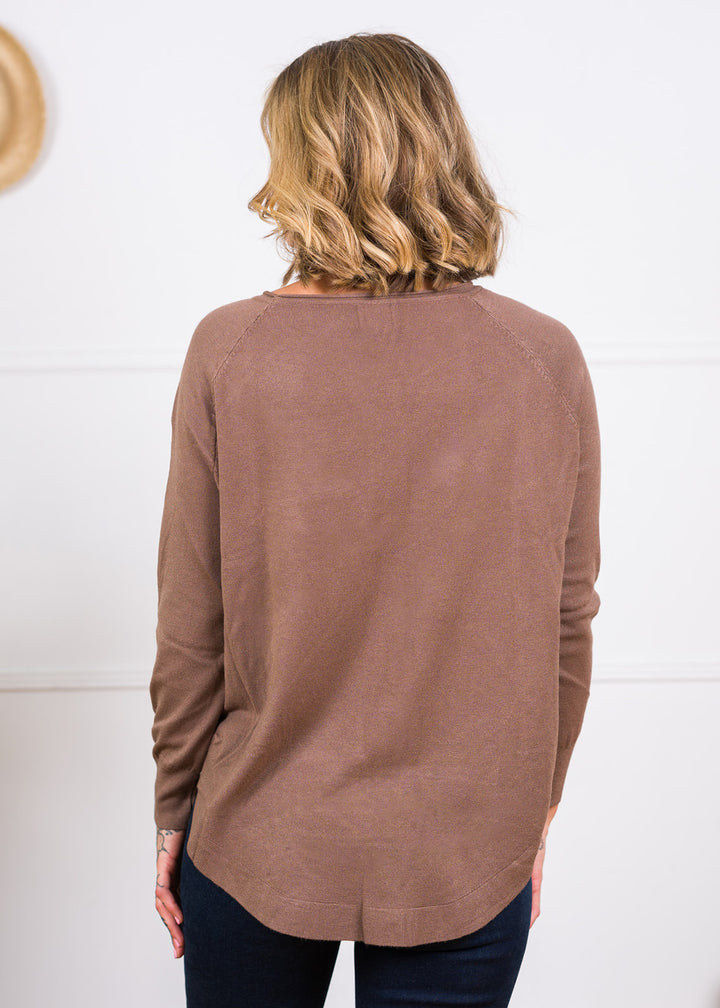 Dreamy Boatneck Sweater (Hazelnut)