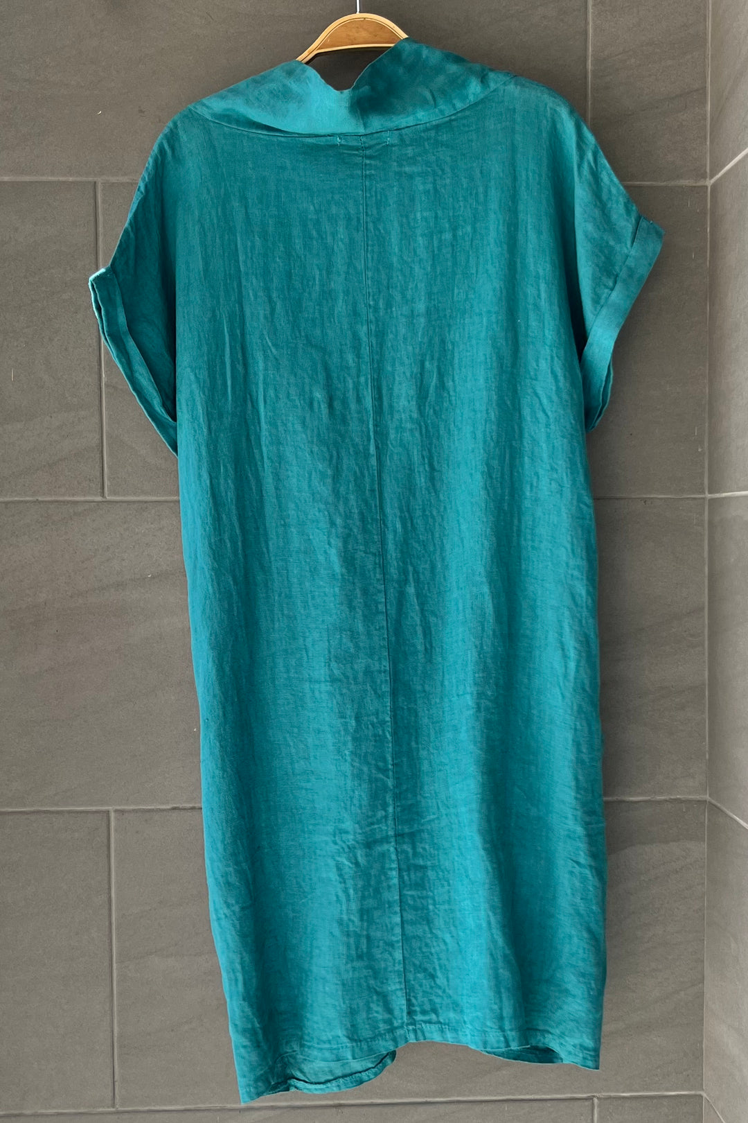 Meo Linen Pocket Dress (Ocean Blue)
