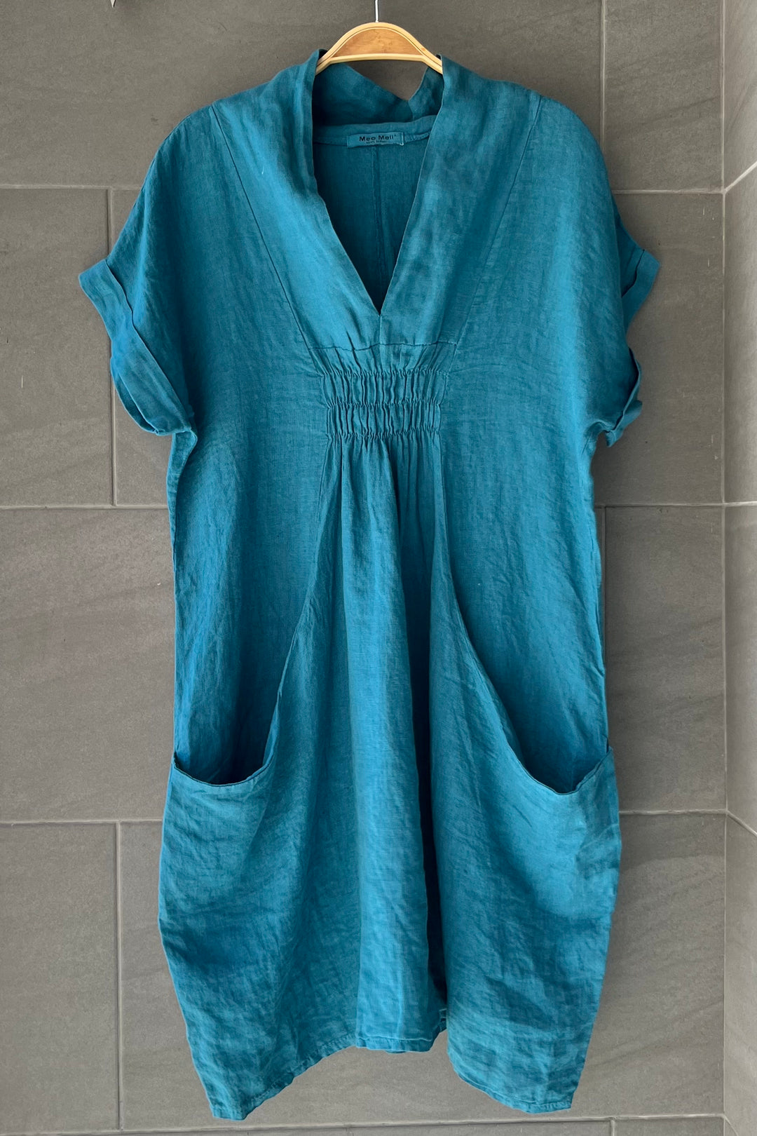 Meo Linen Pocket Dress (Dark Teal)