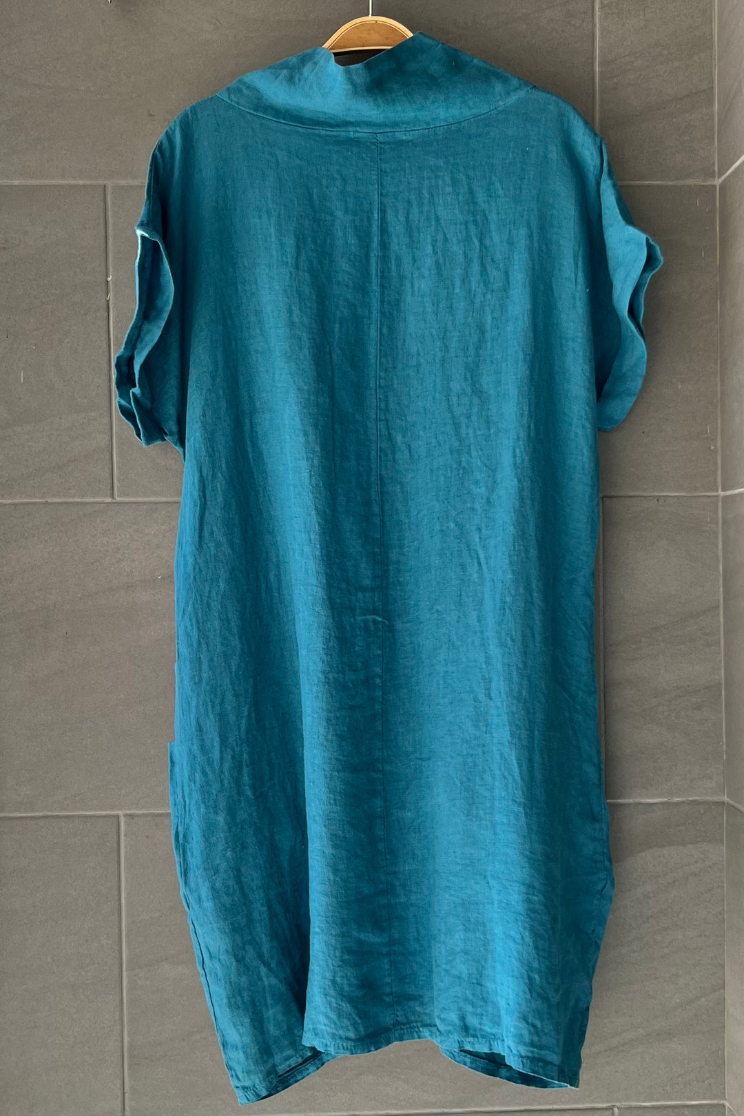 Meo Linen Pocket Dress (Dark Teal)