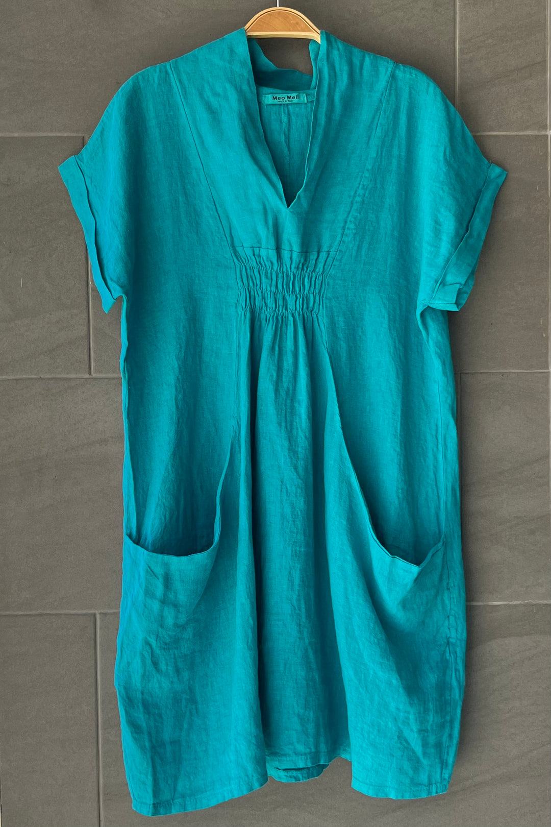 chinese dress ladies Meo Linen Pocket Dress (Jade) – Vibe Apparel