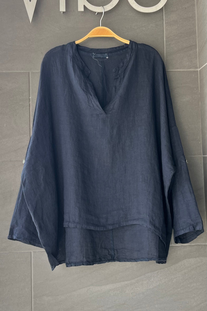 Meo Linen Palermo Shirt (Navy)