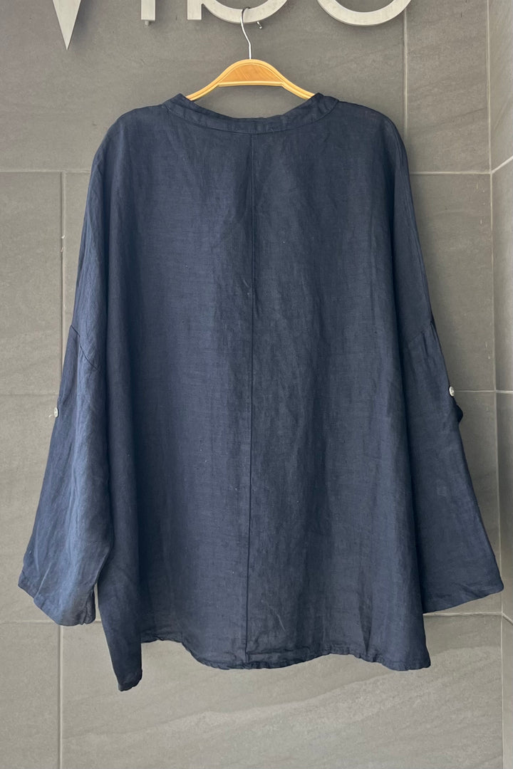 Meo Linen Palermo Shirt (Navy)