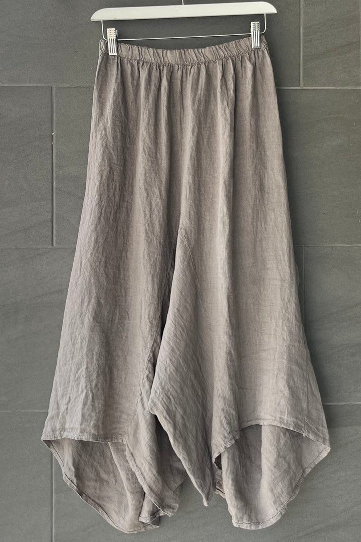 Meo Linen Crop Harem Pants (Taupe)