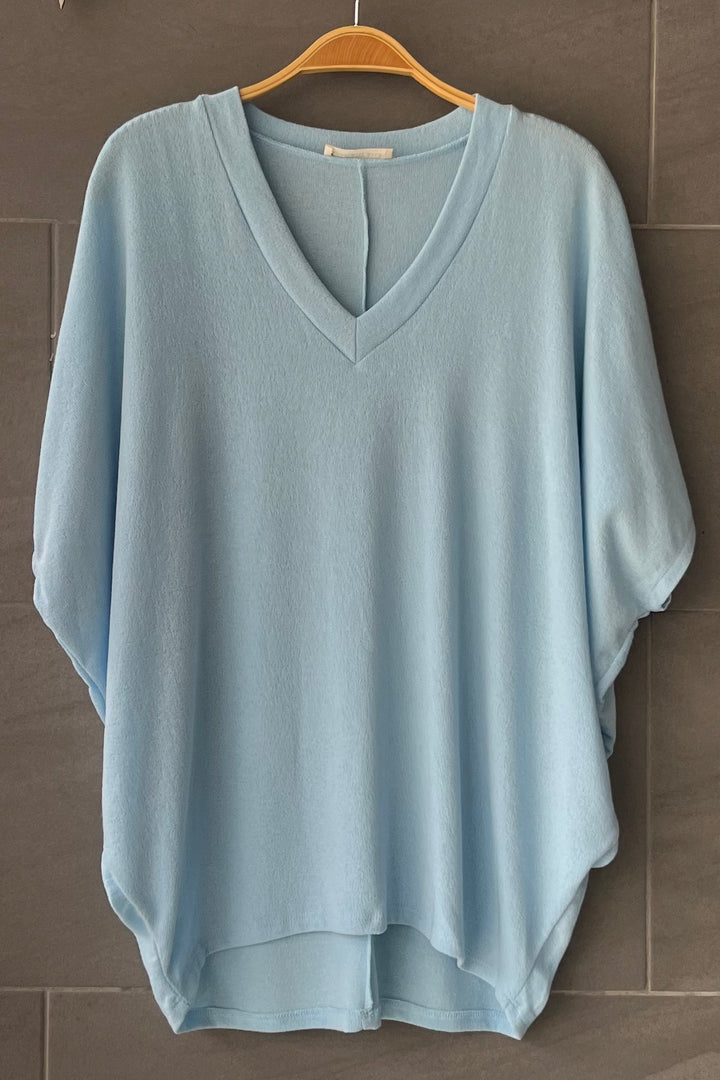 Jolie Slouchy Dolman Tee (Light Blue)