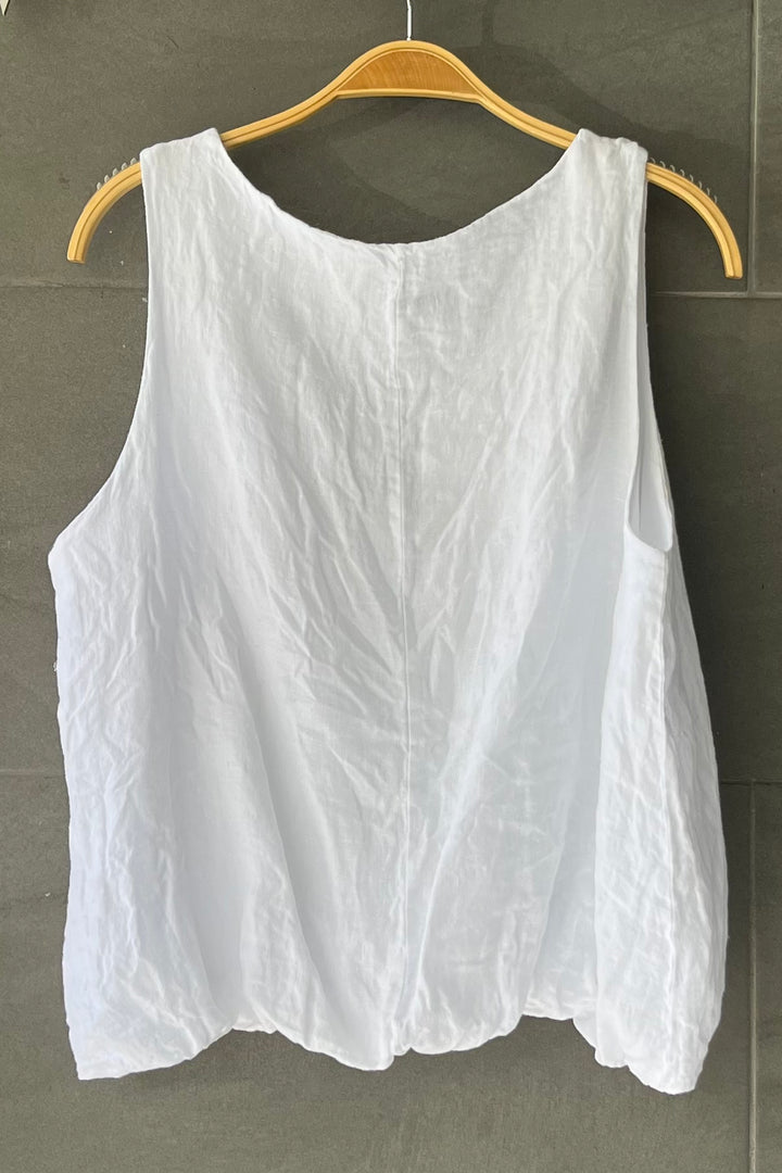 Meo Linen Amalfi Tank (White)