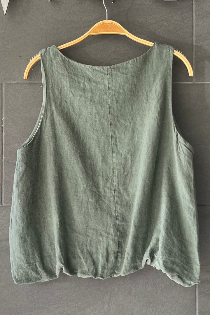 Meo Linen Amalfi Tank (Olive)
