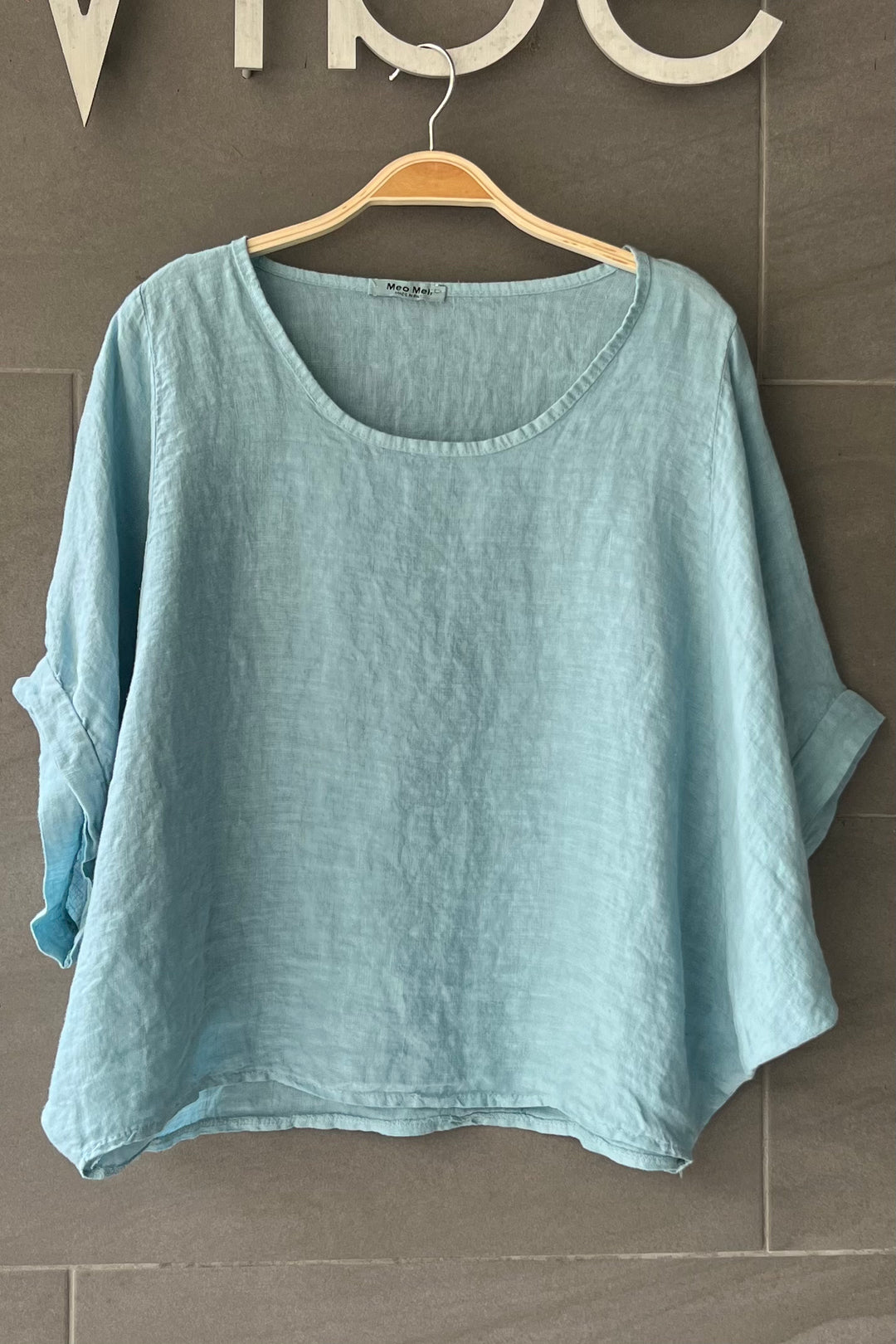 Meo Linen Breezy Tee (Air Blue)