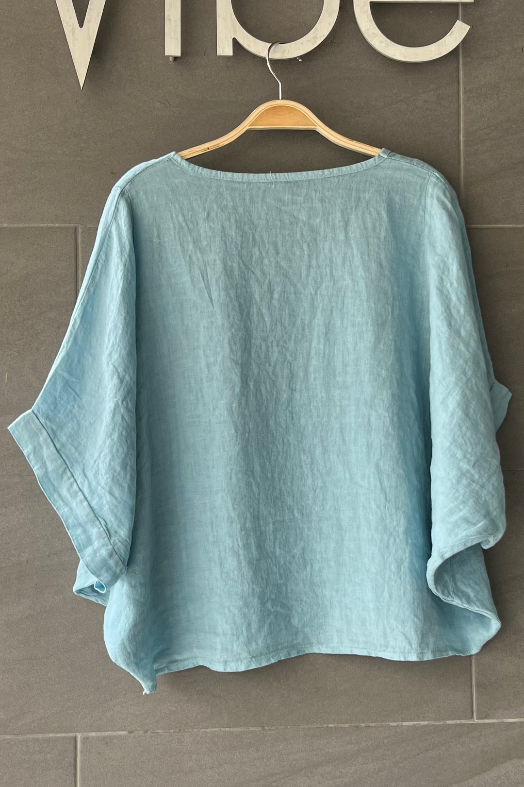 Meo Linen Breezy Tee (Air Blue)