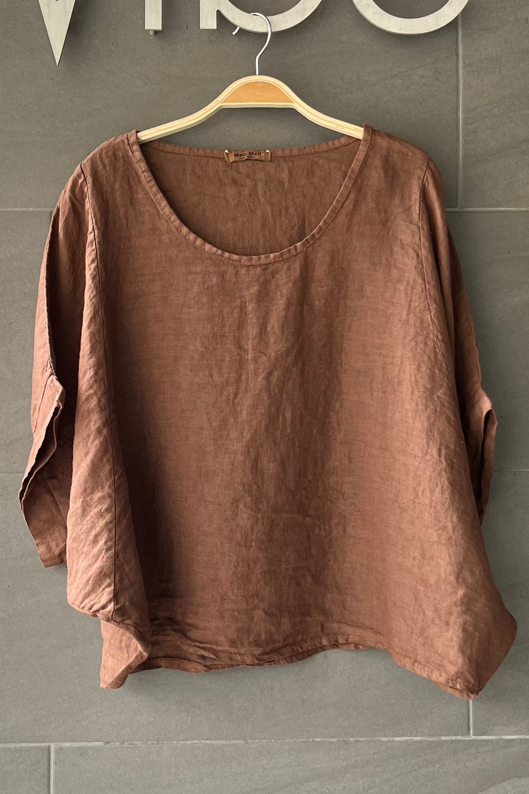 Meo Linen Breezy Tee (Coffee)