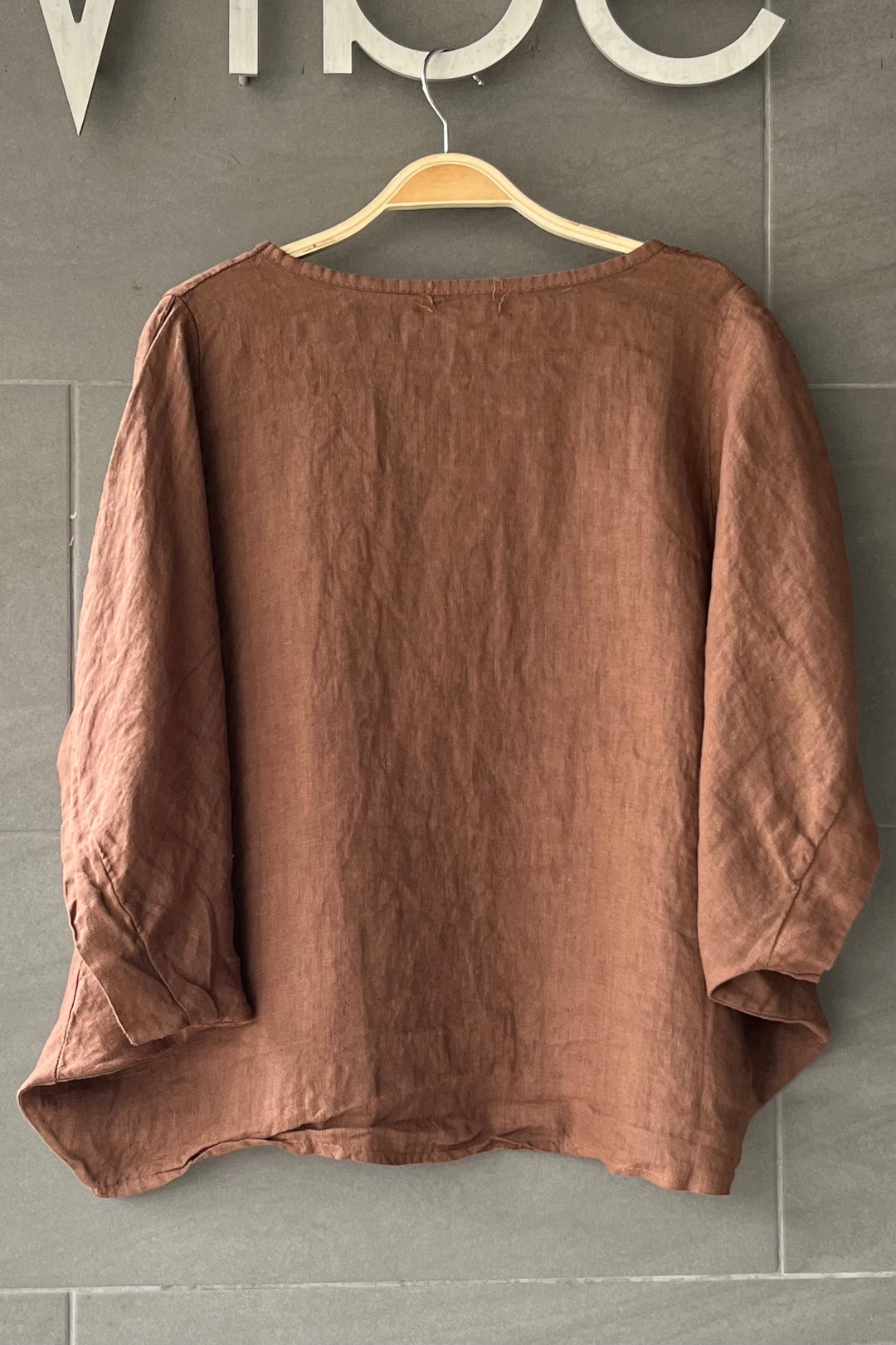 Meo Linen Breezy Tee (Coffee)