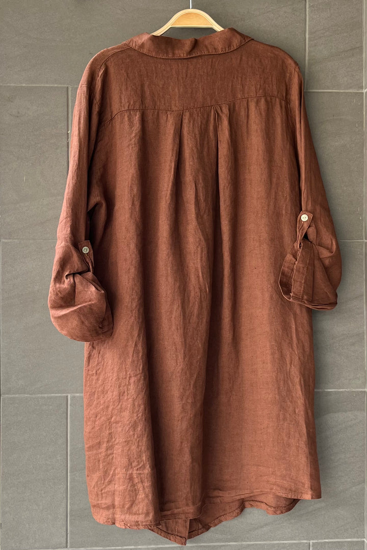 Meo Linen Florence Cardigan (Pecan)