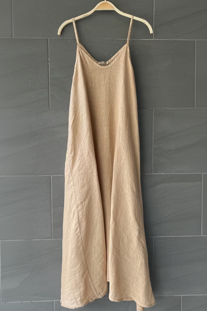 Meo Linen Cami Dress (Camel)