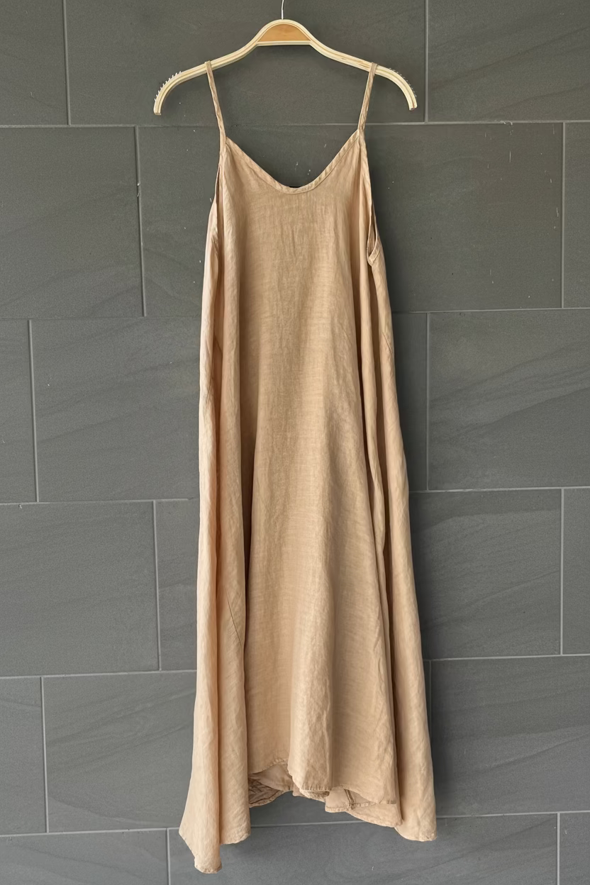 Meo Linen Cami Dress (Camel)