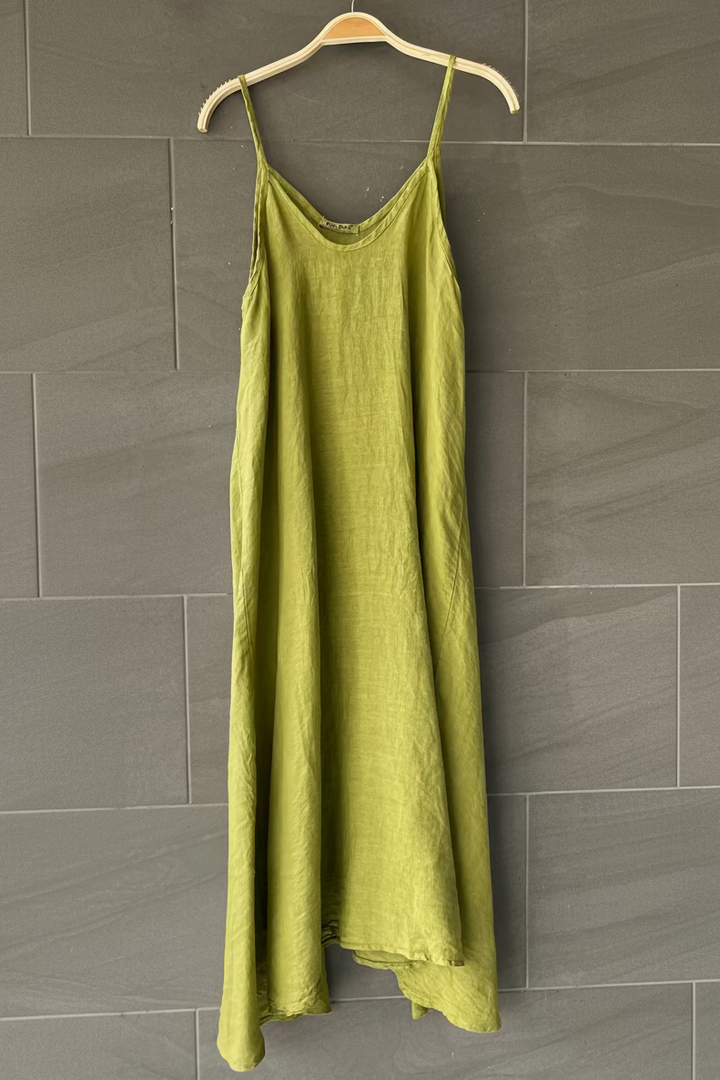 Meo Linen Cami Dress (Avocado)