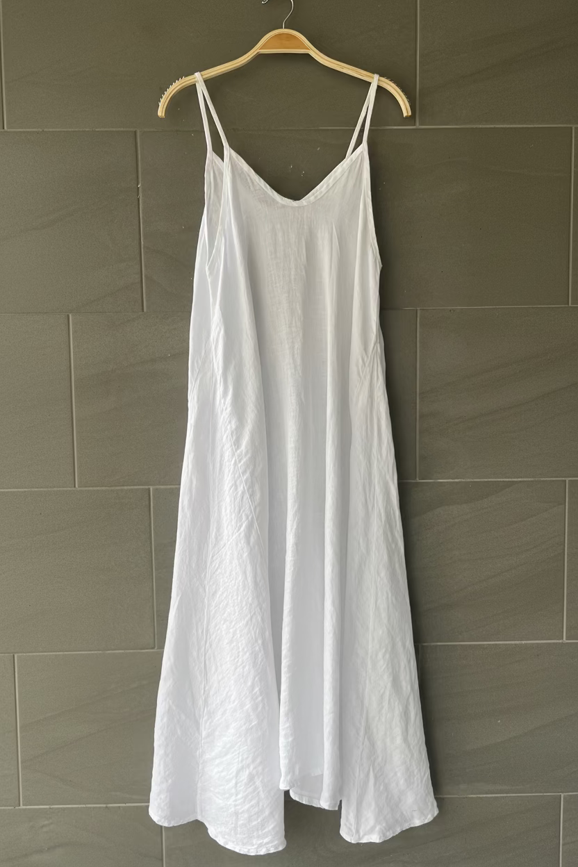 Meo Linen Cami Dress (White)