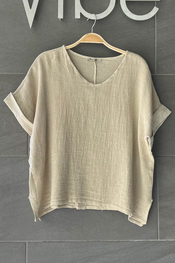 Meo Linen Tuscany Tee (Beige)
