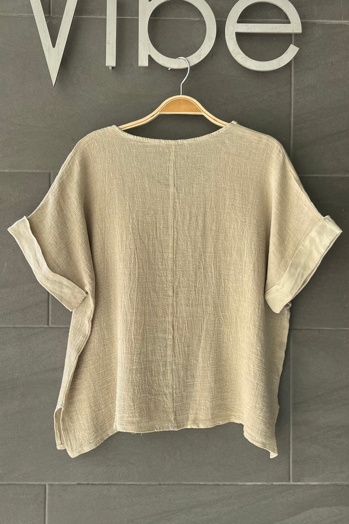 Meo Linen Tuscany Tee (Beige)