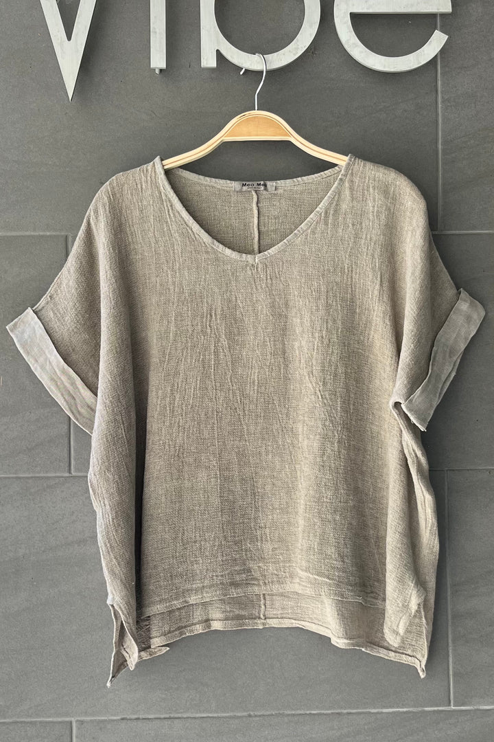 Meo Linen Tuscany Tee (Taupe)