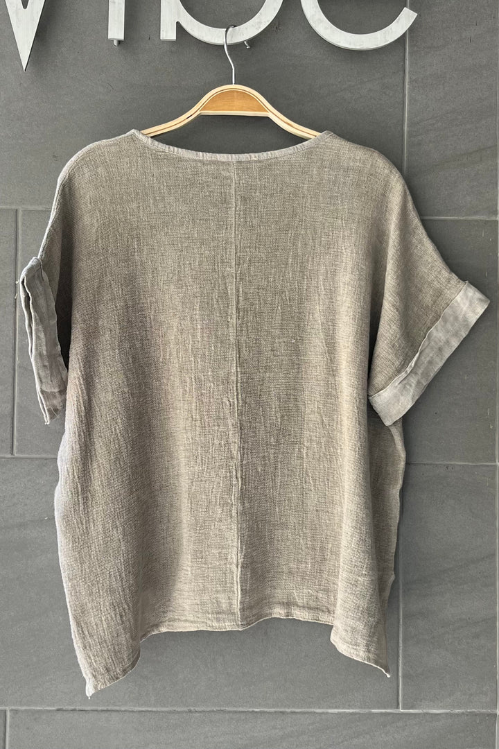 Meo Linen Tuscany Tee (Taupe)