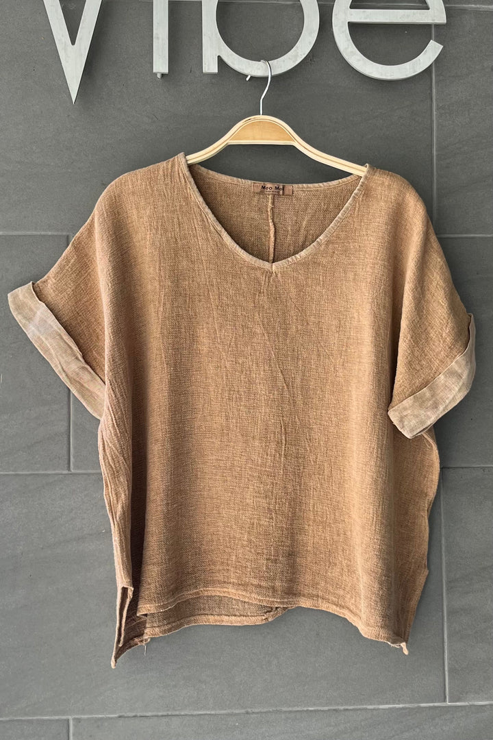 Meo Linen Tuscany Tee (Brown)