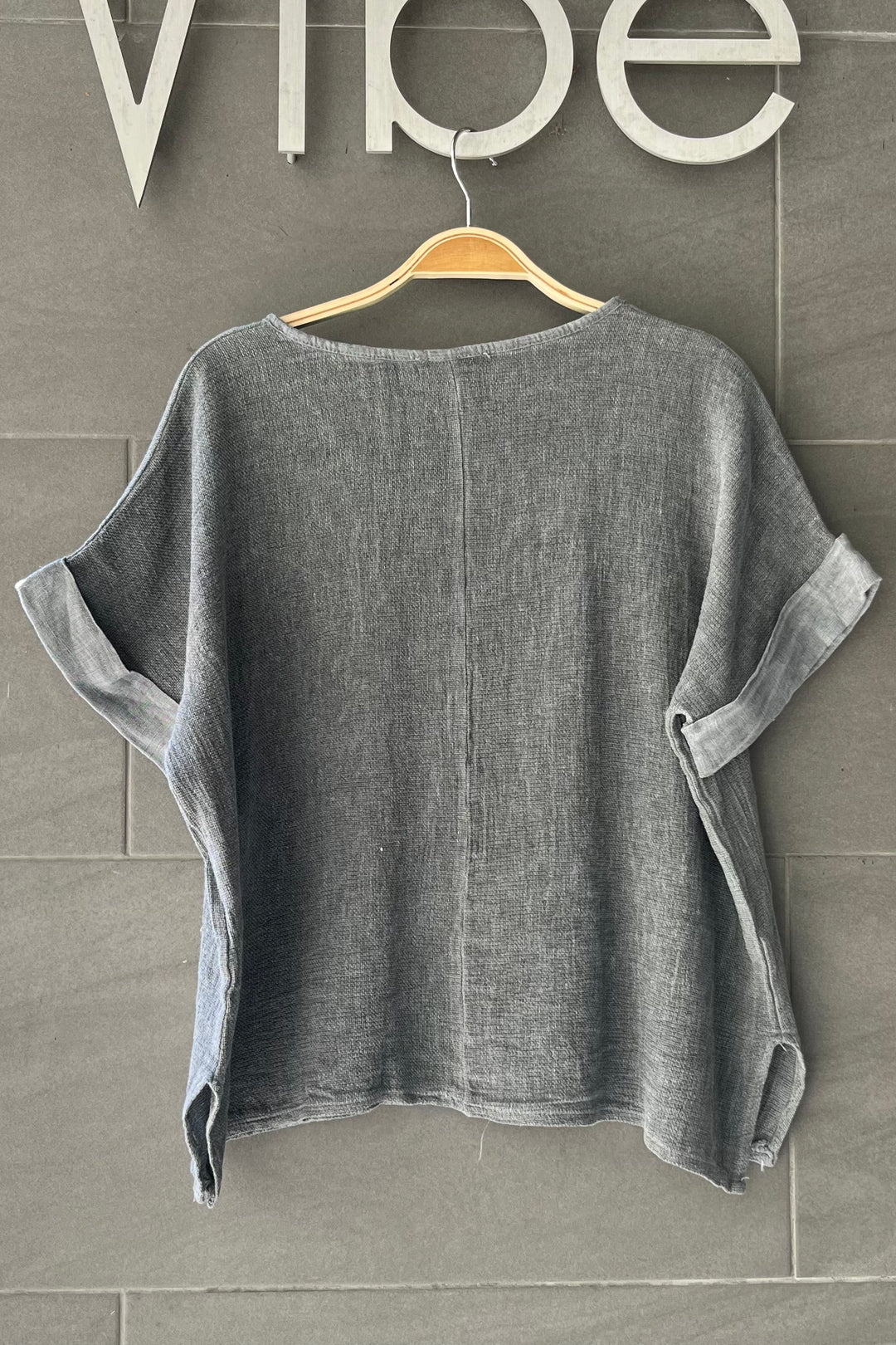 Meo Linen Tuscany Tee (Charcoal)