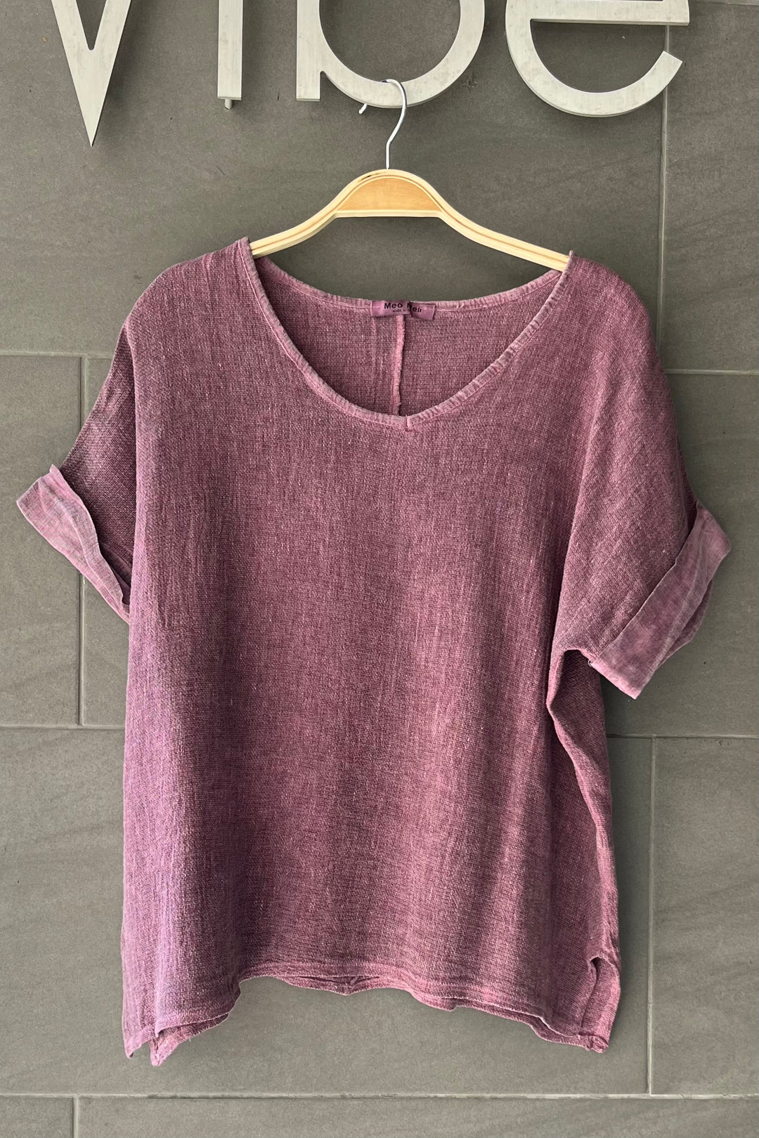 Meo Linen Tuscany Tee (Plum)