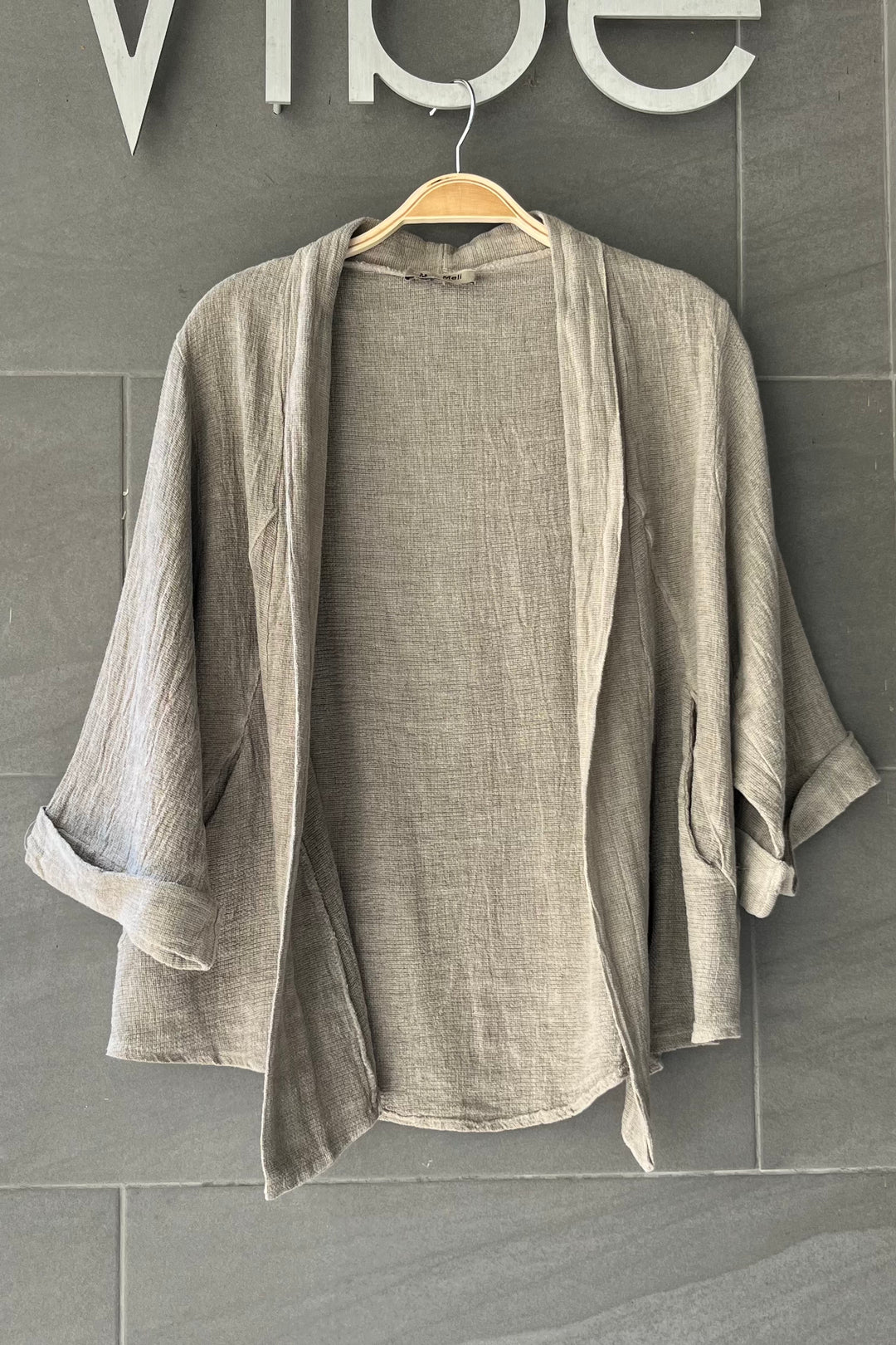 Meo Linen Savona Cardigan (Taupe)