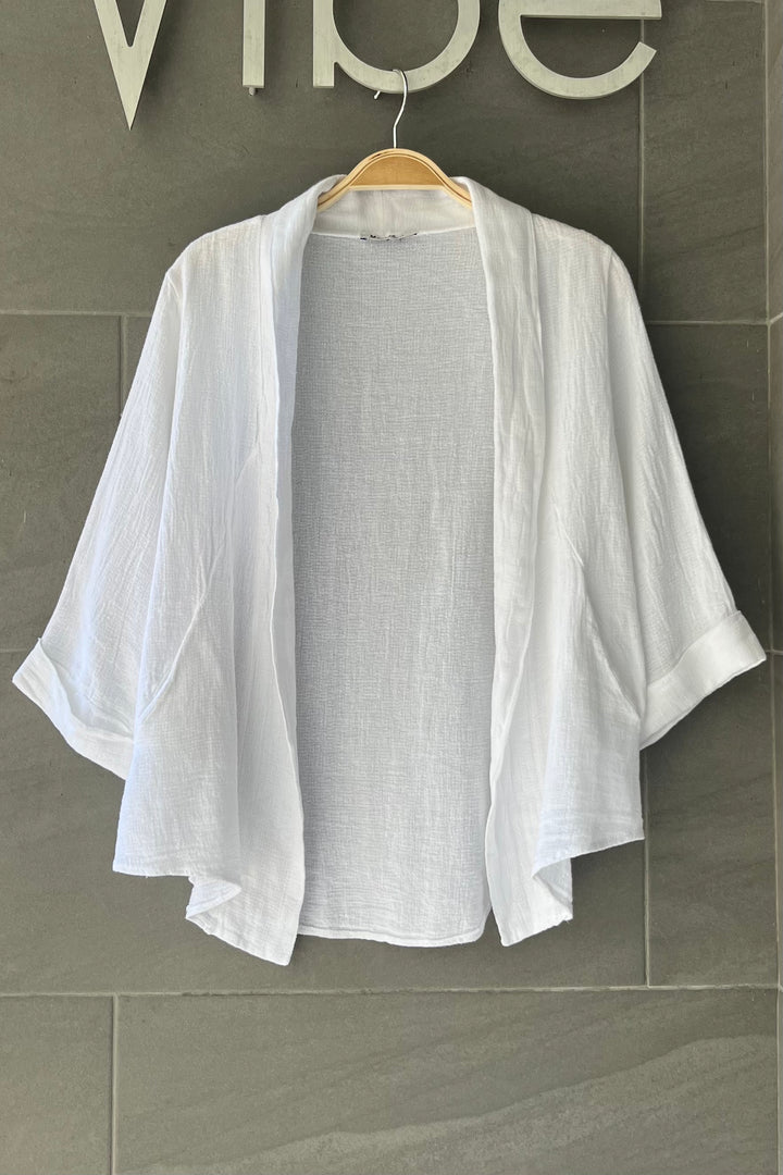 Meo Linen Savona Cardigan (White)