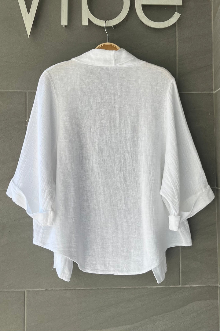 Meo Linen Savona Cardigan (White)