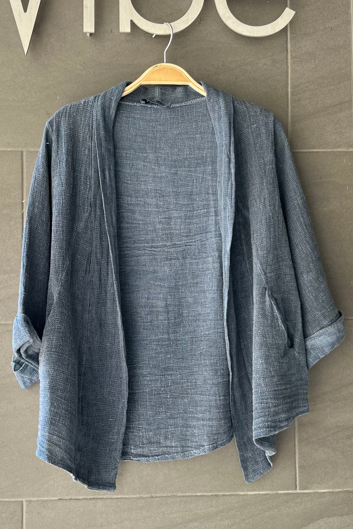 Meo Linen Savona Cardigan (Navy)