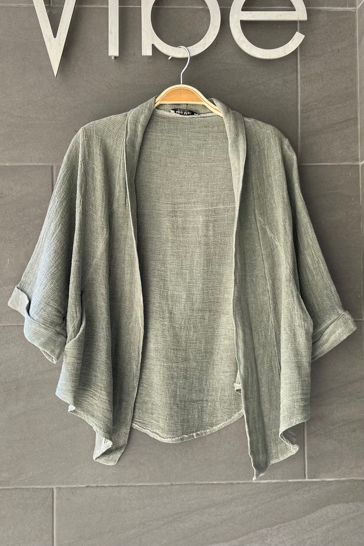 Meo Linen Savona Cardigan (Olive)
