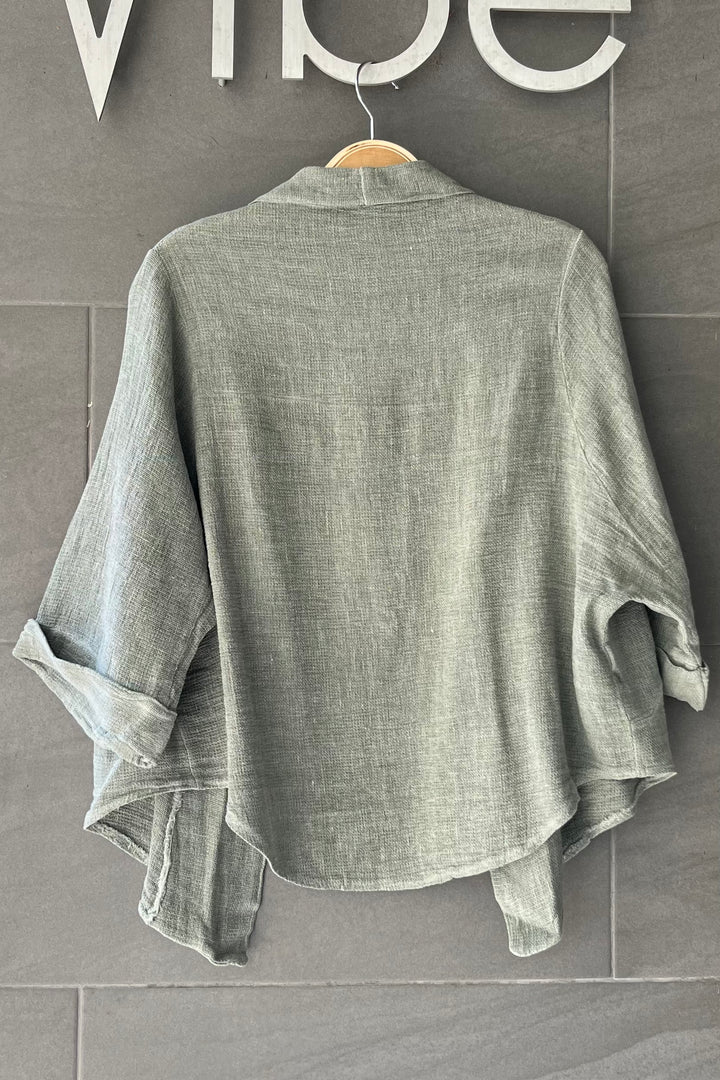 Meo Linen Savona Cardigan (Olive)