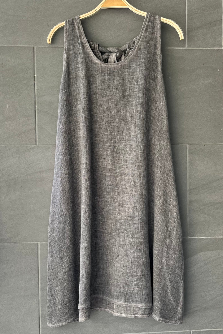 Meo Linen Tank Dress (Dark Taupe)