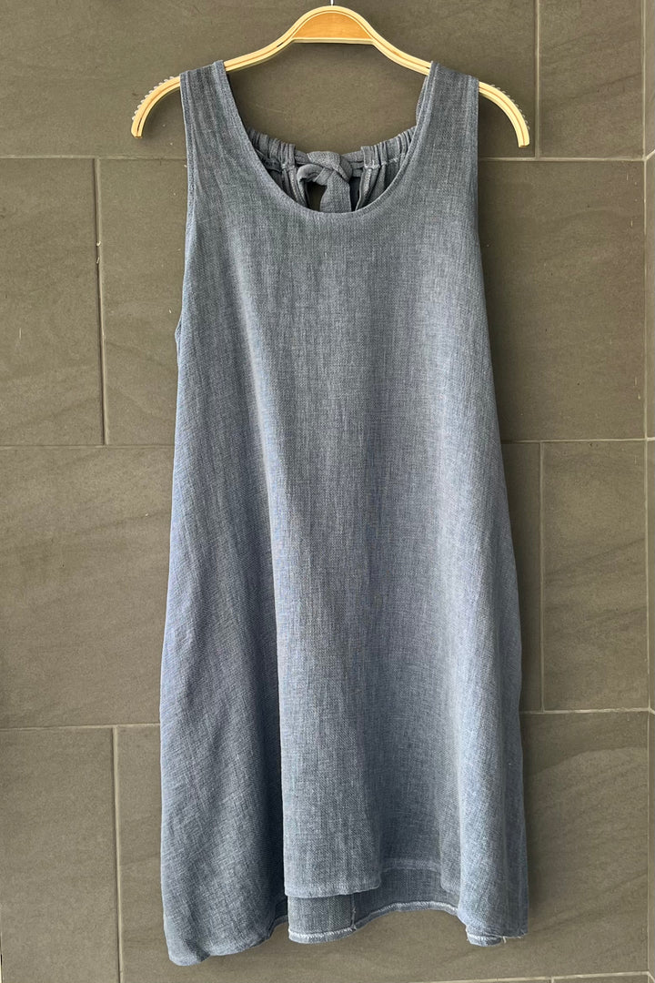 Meo Linen Tank Dress (Dark Denim)