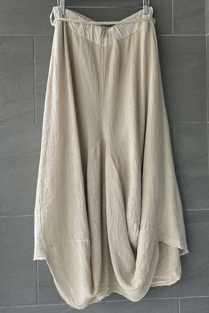 Meo Linen Cargo Skirt (Beige)