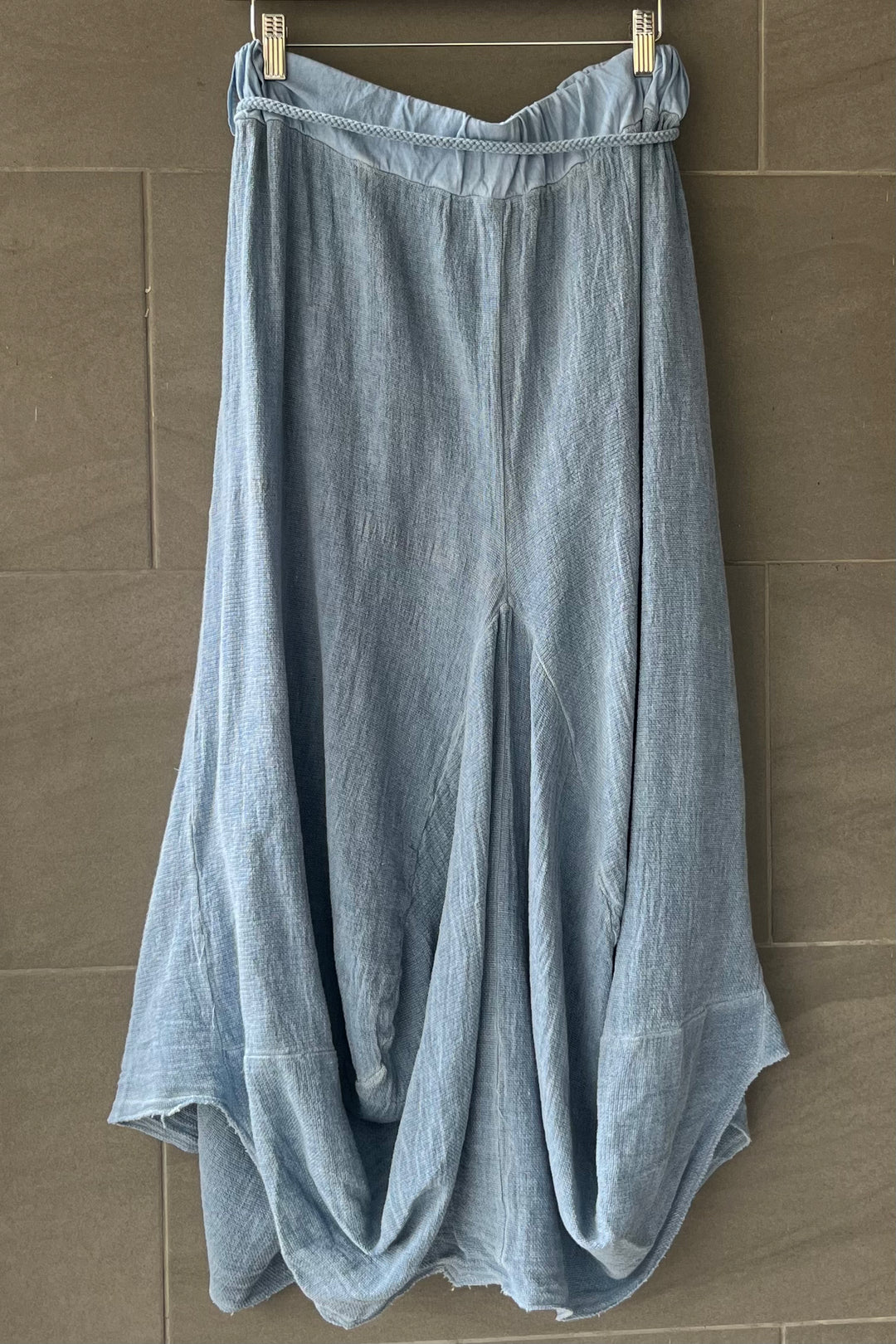 Meo Linen Cargo Skirt (Denim)