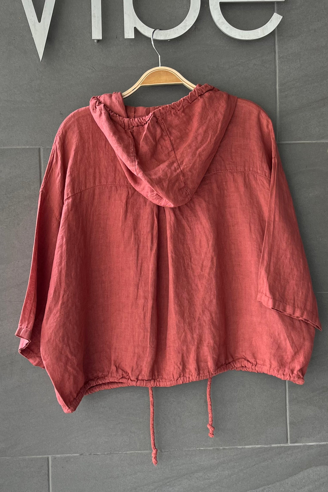 Meo Linen Bomber Jacket (Chili)