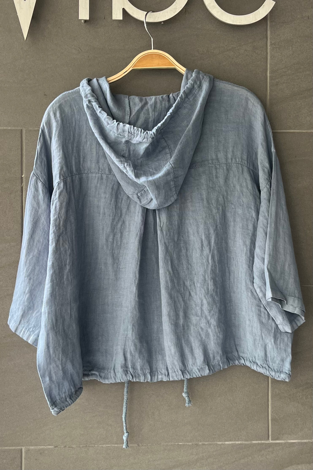 Meo Linen Bomber Jacket (Light Denim)