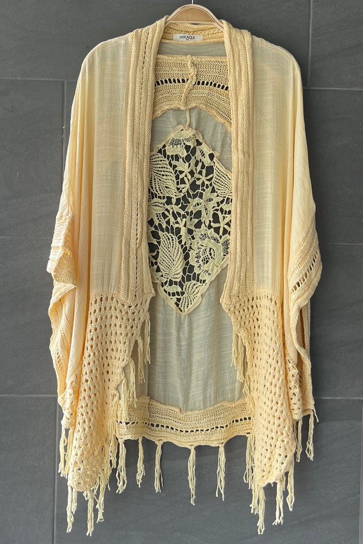 My Cozy Crochet Cardigan (Yellow)