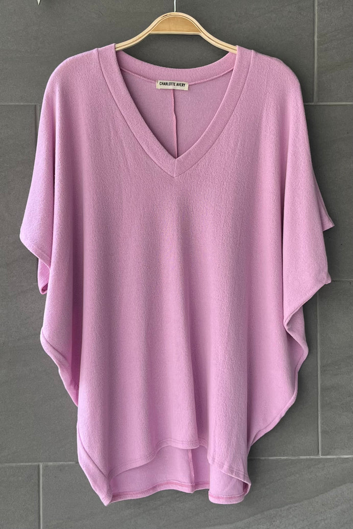 Jolie Slouchy Dolman Tee (Bubblegum)