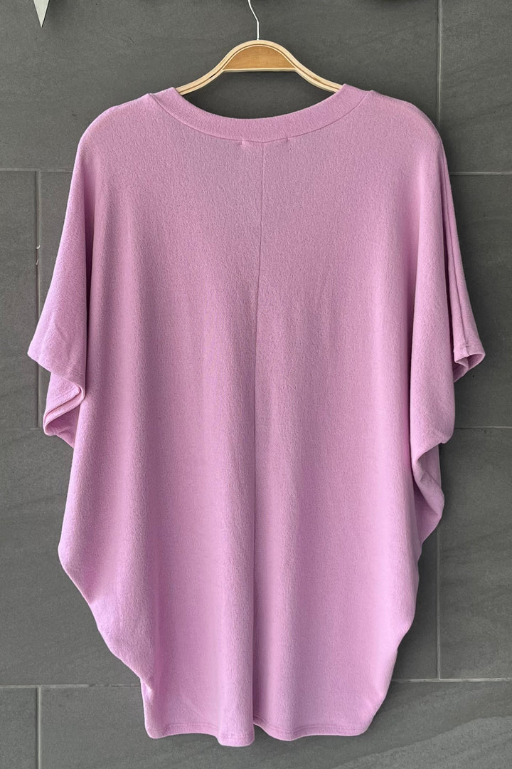 Jolie Slouchy Dolman Tee (Bubblegum)